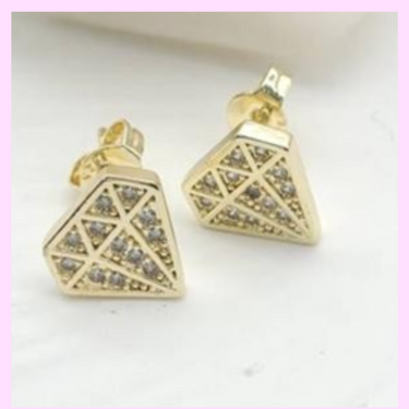 Elegance Refined, Stainless Steel Earrings, Radiant, 18K Gold, Buy Elegance Refined Online